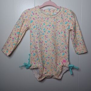 Ruffle Butts Pastel Confetti Baby Onesie